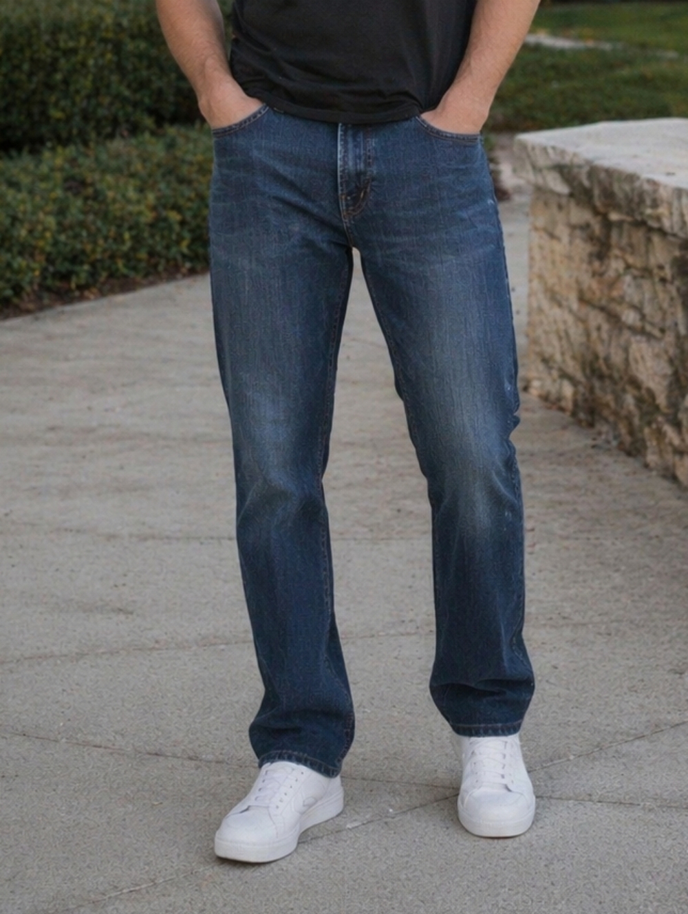 Silver Jeans Co Zac Straight Leg Jeans Men W33 L34 Dark Wash Classic Denim